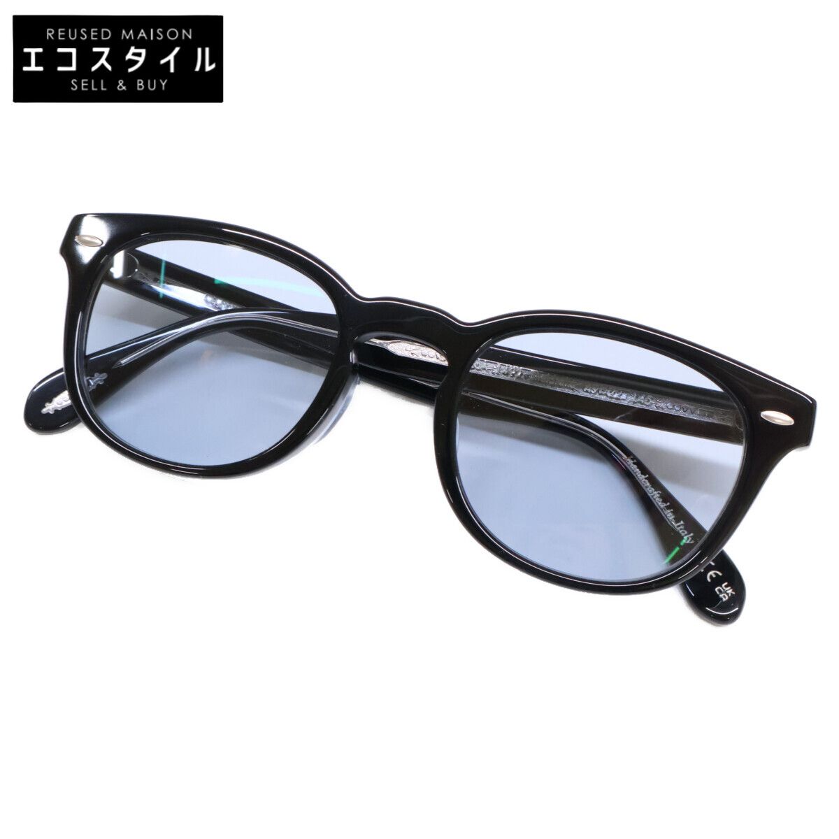 美品】イヴサンローラン 眼鏡 度入り YSL ロゴ 縁なし リムレス レッド