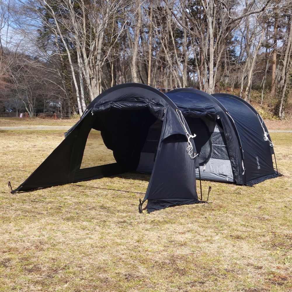DOD カマボコテントソロUL ブラック グランドシート付 - テント