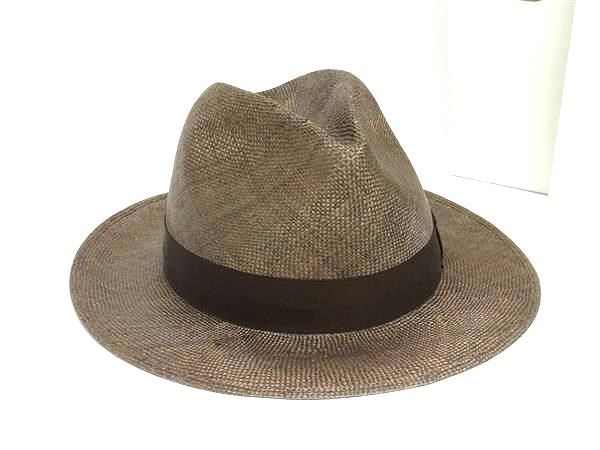 SB【新品・未着用】BORSALINO 60 ハット ナチュラル/ブラウン 中古・古着通販】BORSALINO (ボルサリーノ) 中折れハット カーキ