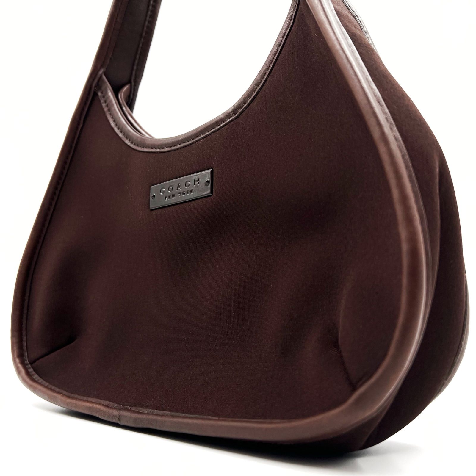極美品】COACH コーチ ハンドバッグ ミニエルゴ ナイロン ダーク 