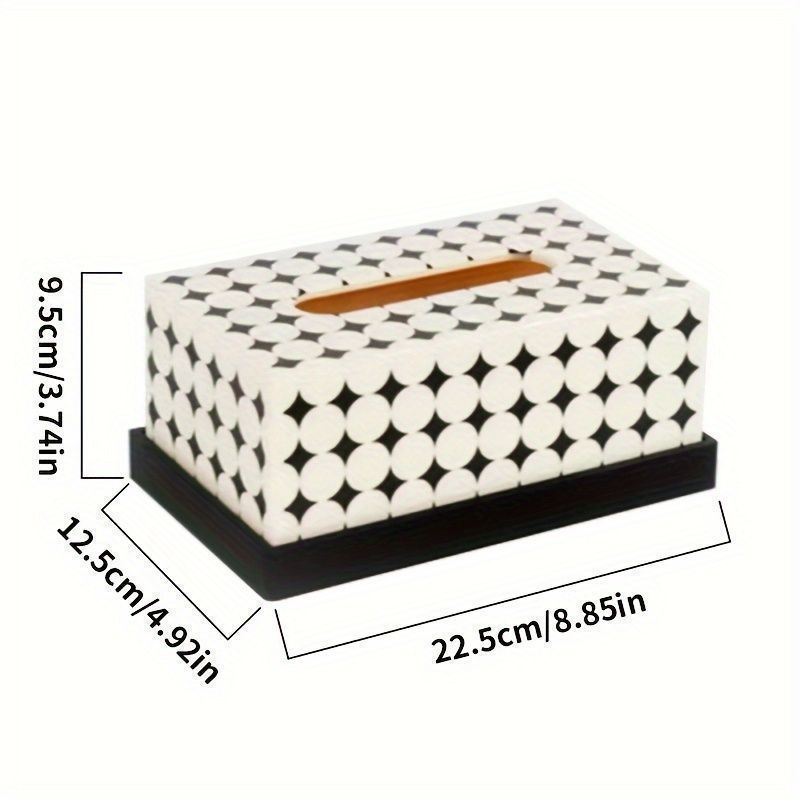 ティッシュケース ひし形 ティッシュボックス 柄 エレガント ツートン