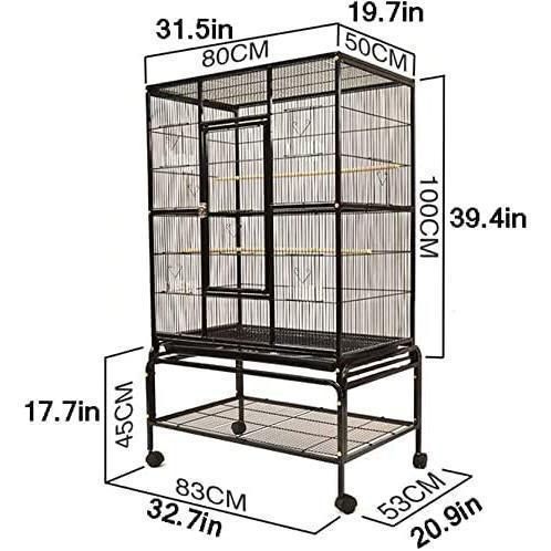 人気推薦◇鳥かご 大型のインコケージ 大きな金属オウムバードケージオカメインコインコカナリアラブバード豪華ケージ 鳥小屋 掃除しやすい  フィンチホイールとオウムケー - メルカリ