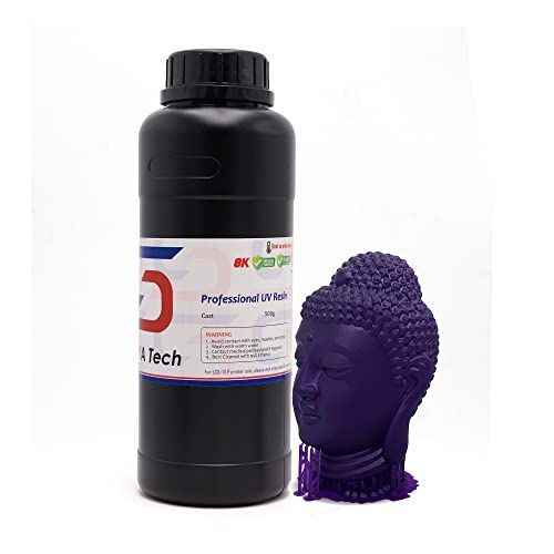 パープル 500g Siraya Tech Cast 3Dプリンターレジン - Castable 簡単に使用でき、簡単に焼けるUV硬化型フォトポリマーレジン、ジュエリー＆金属部品に最適、405nm、パープル、500g
