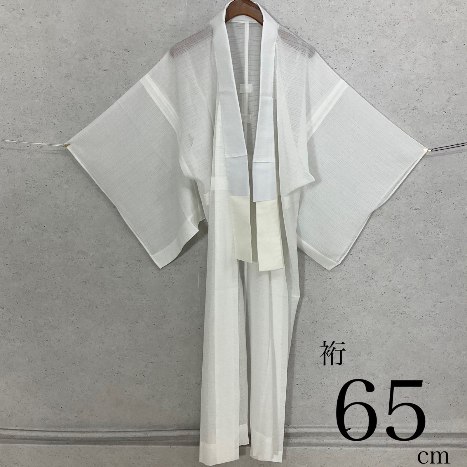 kimono+one◆未使用同然◆夏物単衣◆夏長襦袢◆変わり絽織◆正絹◆単衣◆仕付け糸付き◆半衿付き◆裄65肩丈135◆小紋紬附下訪問着留袖袷単衣夏着物◆K1190