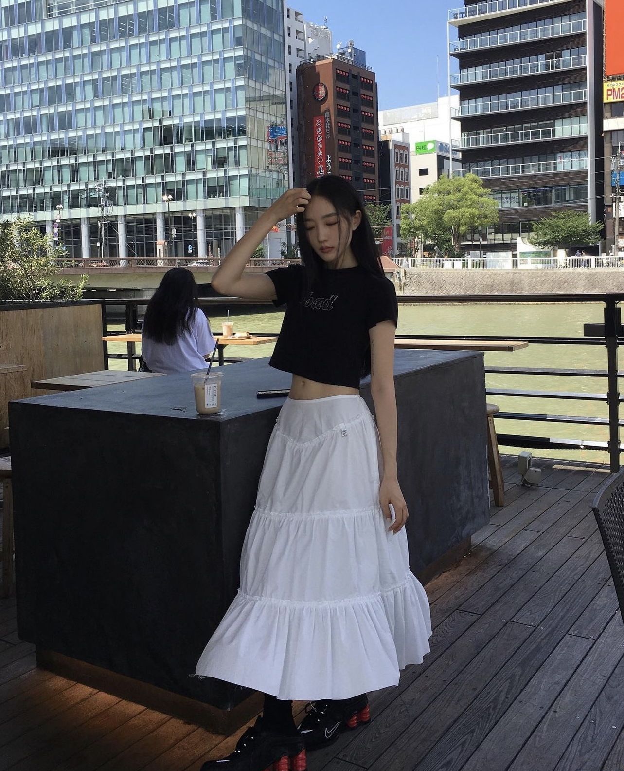 GLOWNY ティアードスカート Jennie着用 韓国 【GLOWNY】RODEO TIERED RUFFLE SKIRT