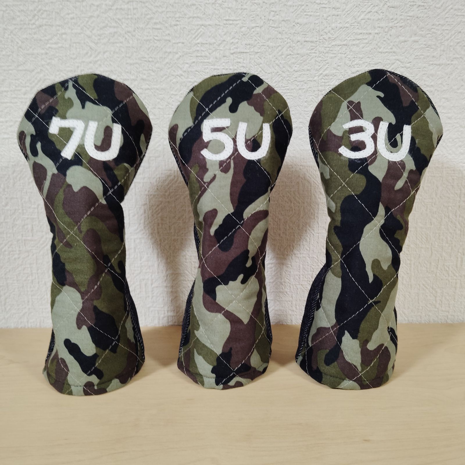ゴルフヘッドカバー ユーティリティ用3点セット ハンドメイド - メルカリ