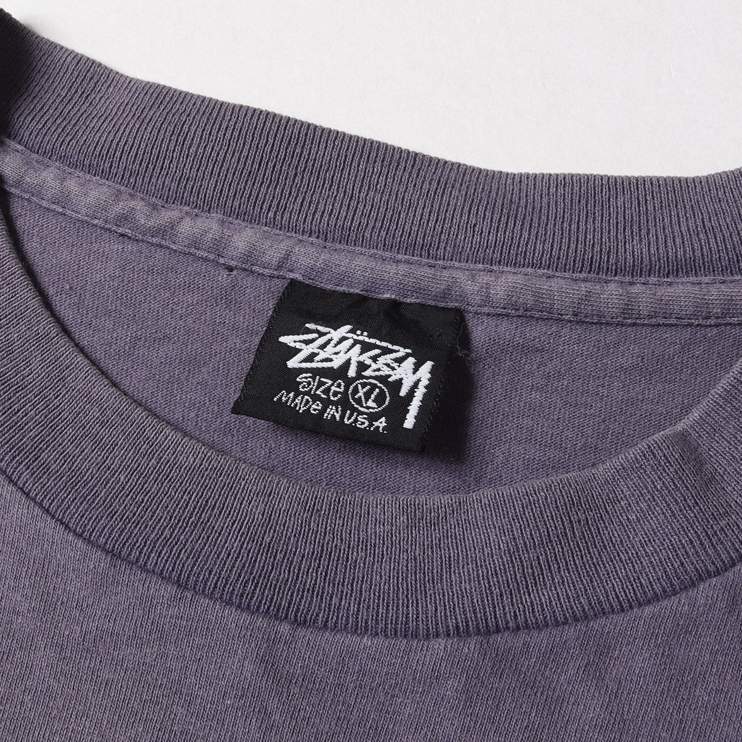 80s 黒タグ stussy Tシャツ XL ネイビー ナス紺 80s 黒タグ stussy Tシャツ XL ネイビー ナス紺