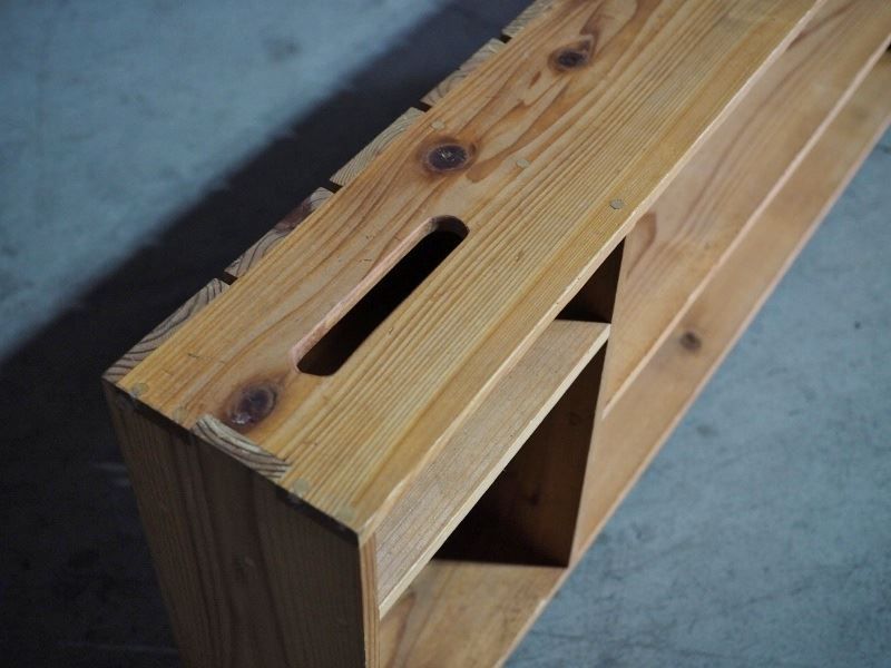 キャスター付きハンドメイド棚 古録展 品番K2308