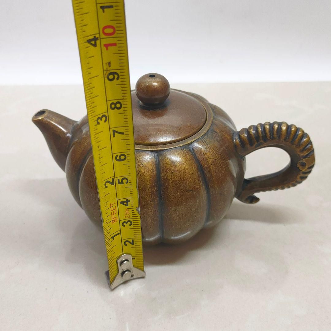 銅製 南瓜型銅壺 徳利 茶道具 煎茶器 装飾品 工芸品 置物 - メルカリ