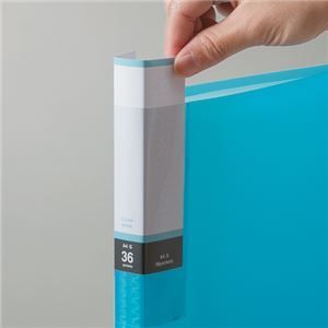 （まとめ） TANOSEE クリアブック（透明表紙） A4タテ 24ポケット 背幅15mm グリーン 1冊 【&times;10セット】
