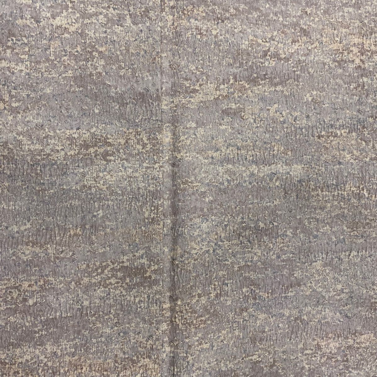 小紋 身丈172.5cm 裄丈71cm L 袷 陶彩染 幾何学模様 灰紫 正絹 美品  