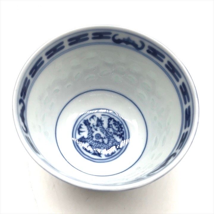 玩玉　中国　カップ　ソーサー　湯呑み　茶器　景徳鎮 美品 景徳鎮 玩玉 中国 骨董 透かしホタル 青い花模様 中国茶器