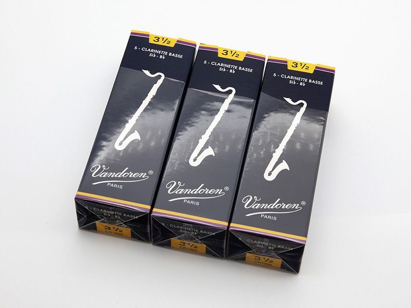 EXT処理製品 Vandoren バンドレン バスクラリネット用リード Traditional 青箱 3-1 2 3箱セット