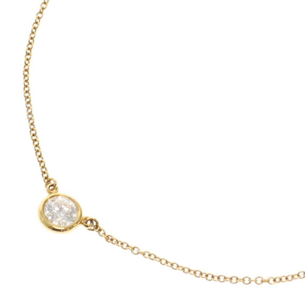 TIFFANY-Co ティファニー バイザヤード ダイヤモンド 1PD K18YG イエローゴールド 0.31ct 鑑定書 ペンダント アクセサリー ジュエリー