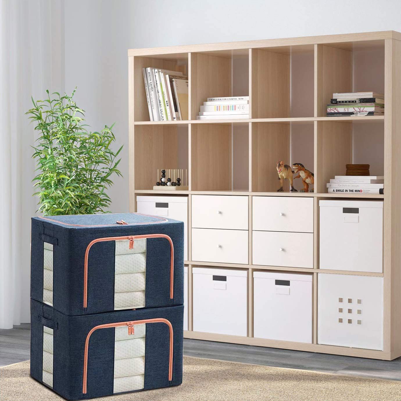 ヒューマンメイド多機能収納屋外折りたたみプラスチックボックス74L