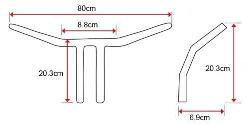 TOP GUN Tバーハンドルバー クローム 8インチ WWW_NOITHATQUANGTHANH_NET