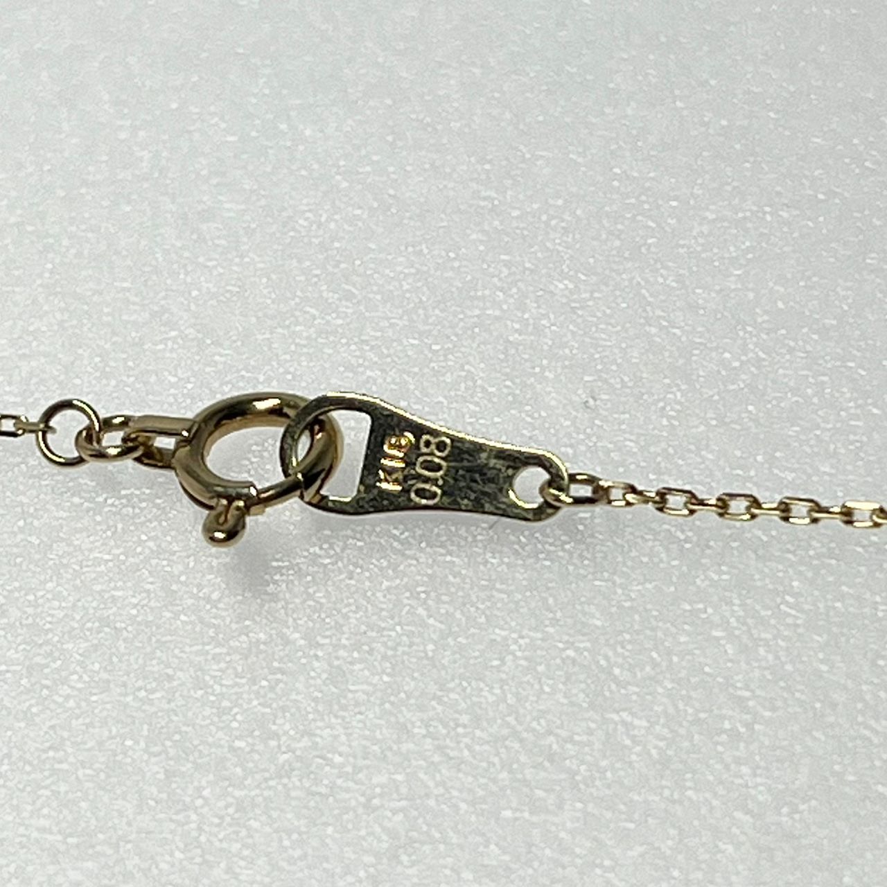 agete アガット スネーク ネックレス K18YG パヴェダイヤモンド0.08ct 