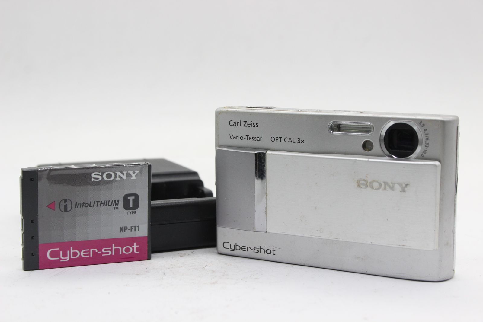 SONY 【返品保証】 ソニー SONY Cyber-shot DSC-T10 3x バッテリー チャージャー付き コンパクトデジタルカメラ s5135