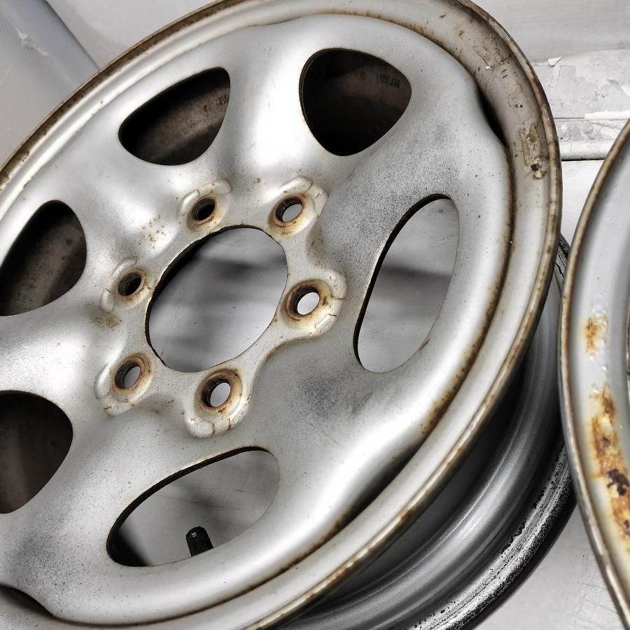 希少】三菱 デリカ スターワゴン 純正 メッキ 鉄 スチールホイール 15