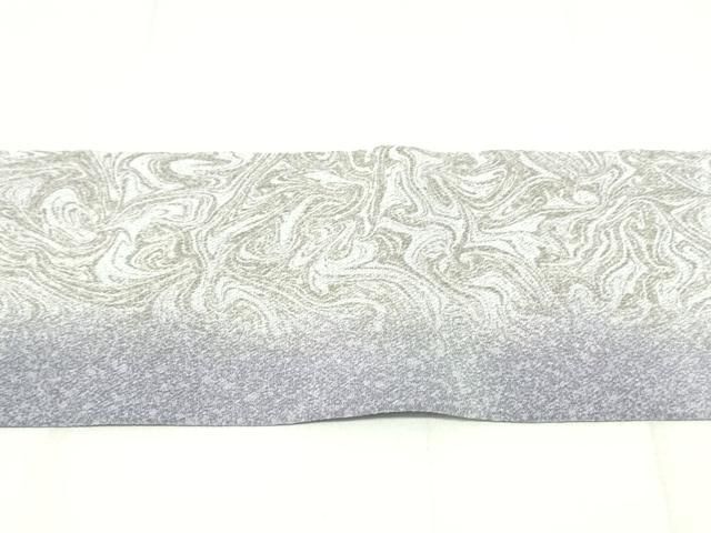 平和屋着物○九寸名古屋帯 墨流し文様 鬼しぼ縮緬 正絹 逸品 未使用  