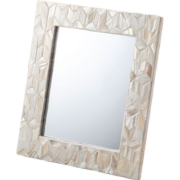 ミラー ホワイト （約W21×D2×H25cm） 完成品