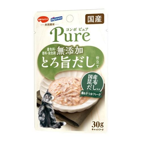 同梱不可 96個セット 日本ペットフード コンボピュアキャットパウチ鶏＆かつお 国産昆布だし入り30g