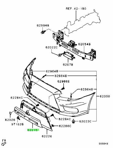 自動車 ミツビシ 純正 ランサーエボリューション 10 ガーニッシュ