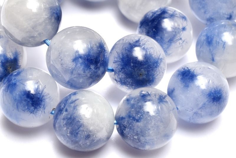 １点物 濃いブルー デュモルチェライトインクォーツ 10mm ブレスレット パワーストーン 天然石 _MA9042 GREEN_EXPONAUT_ME