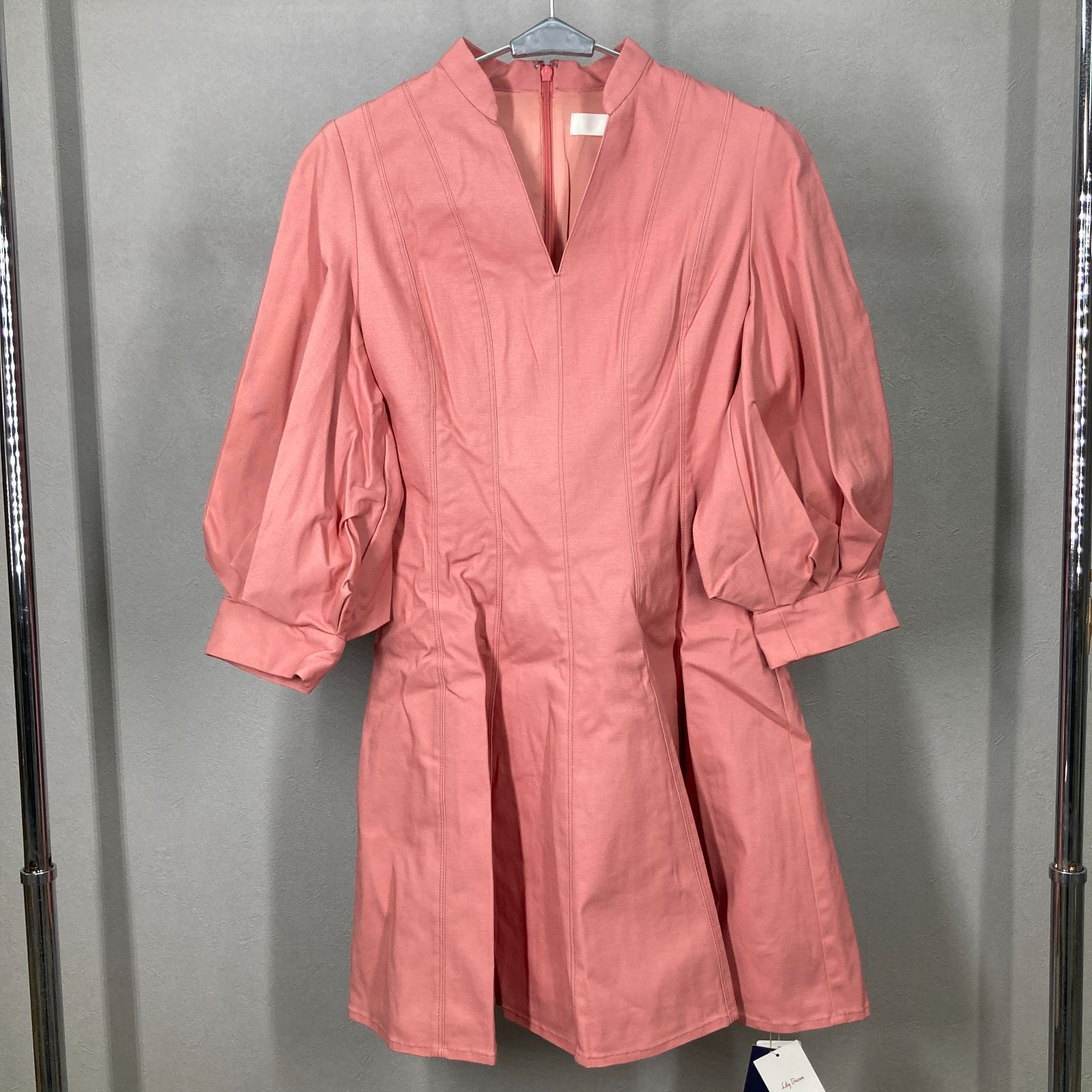 サラマリカ バンダナプリントワンピース コットン ベルベット ベージュ