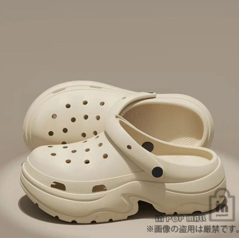 FASHION ホワイト クロッグサンダル*6