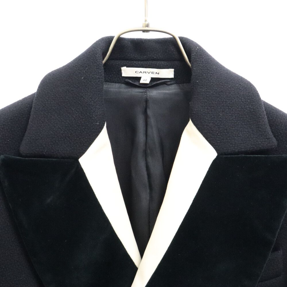 美品 カルヴェン ロングコート デザインラペル CARVEN 美品 カルヴェン ロングコート デザインラペル CARVEN