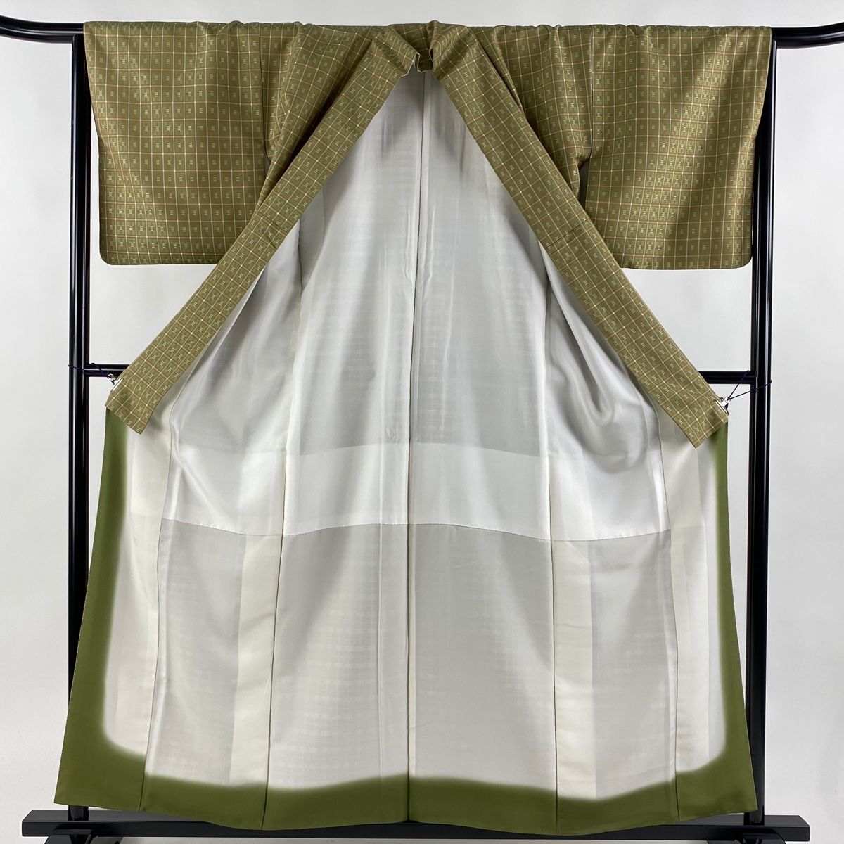 平和屋着物○上質な紬 花文 正絹 逸品 AABA2662np