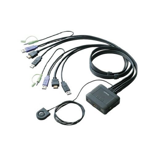 パソコン切替器 ＨＤＭＩ対応KVM-HDHDU2 エレコム