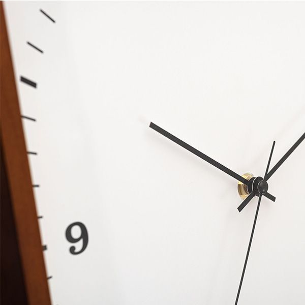 ウォールクロック 時計 壁掛け時計 四角 スクエア 木製 ガラス