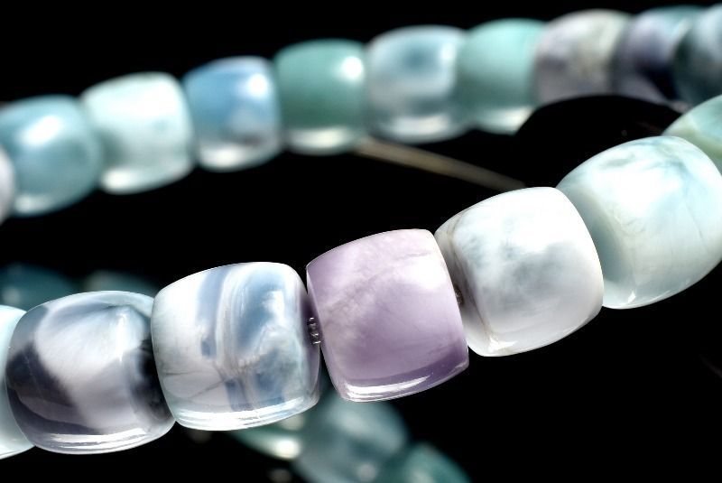 １点物 人気アイテム パープルラリマー 6-6.5x7mm チューブ ブレスレット パワーストーン 天然石 _MB259 NEXPOTALLINN_EU