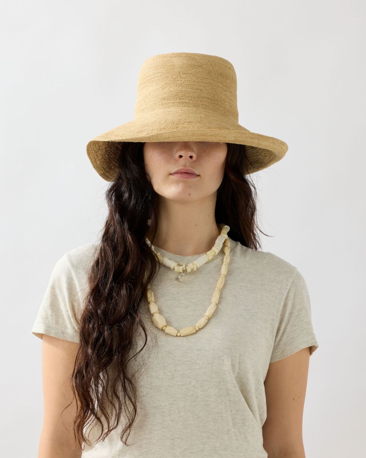 試着のみ】La Maison de Lyllis ラメゾンドリリス ラフィア帽 試着のみ