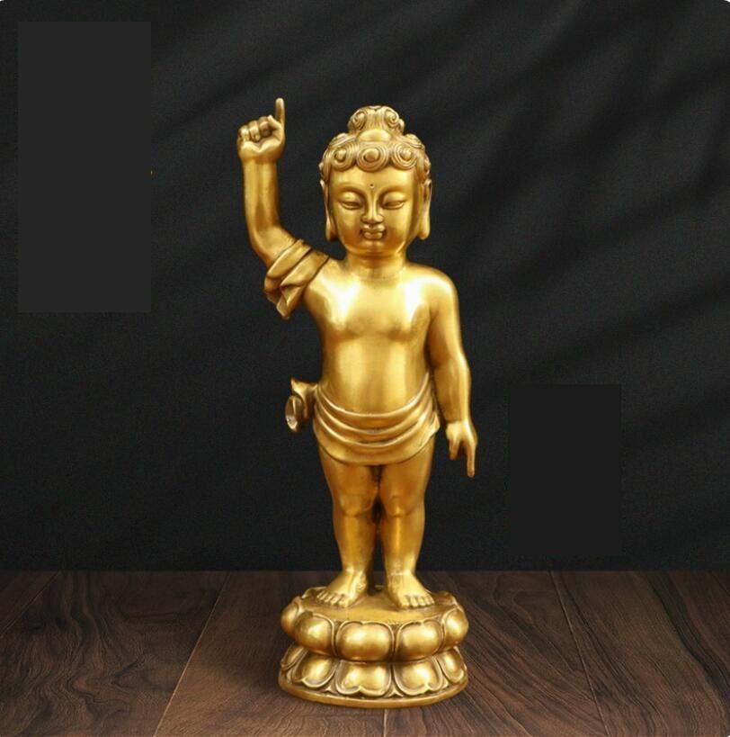 高品質仏像 釈迦誕生仏 銅製 立像 お釈迦様 置物 はなまつり 花祭り仏具 灌佛盤 灌仏会 お釈迦さま像高さ27cm