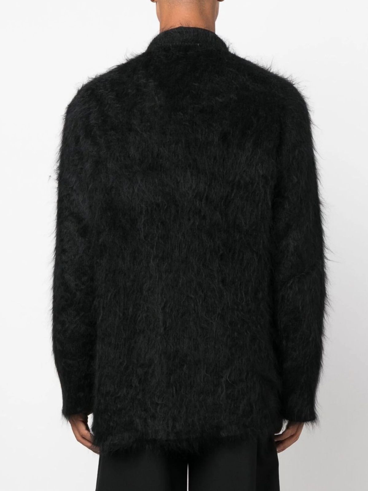 Yohji Yamamoto POUR HOMME｜ヨウジヤマモト プールオム 10G HALF CARDIGAN FUR FINISH CREW NECK モヘアニット