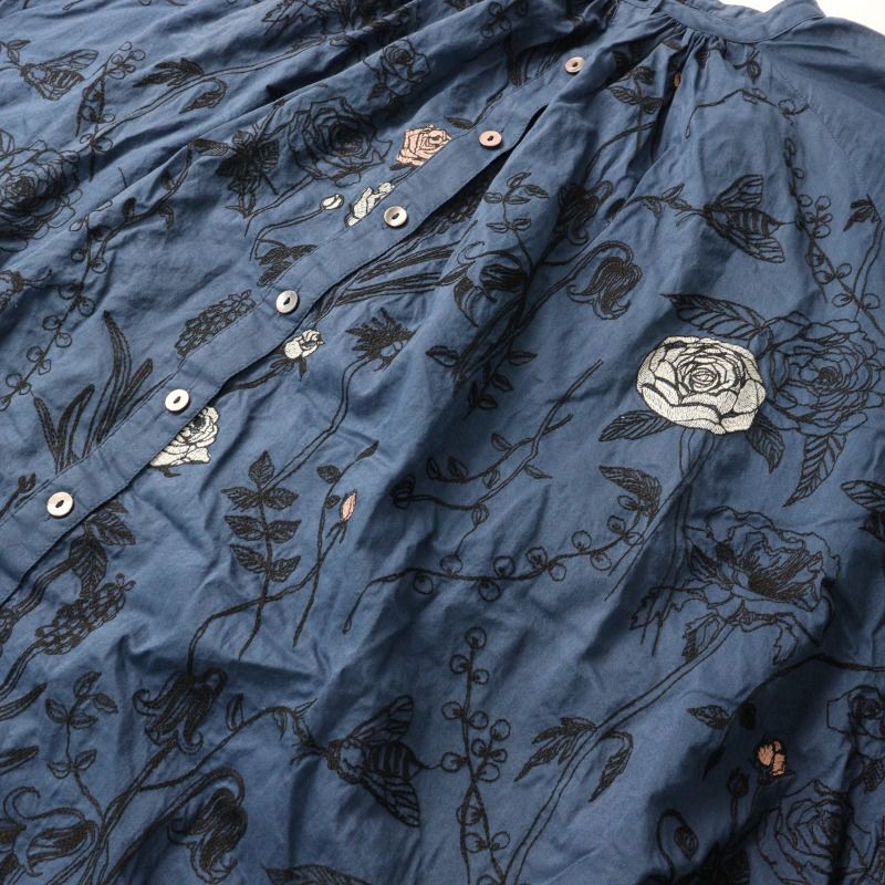 2022SS マーブルシュッド marble SUD EMB Field ギャザー刺繍