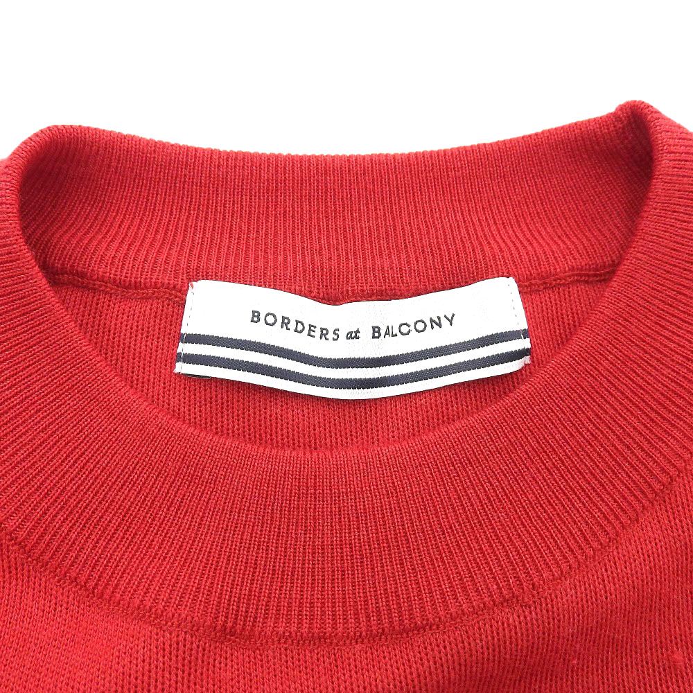 BORDERS at BALCONY - ボーダーズアットバルコニー　 トップス　 カラー　レッド　サイズ　36 BORDERS at BALCONY ボーダーズアットバルコニー BORDERS at