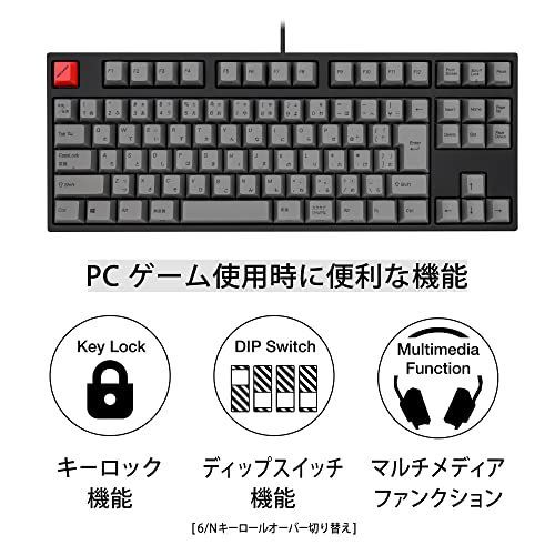 ARCHISS Maestro TKL メカニカルキーボード ワイヤーキープラー付モデル (日本語配列 キー数:91, 静音赤軸)  AS-KBM91/SRGBAWP