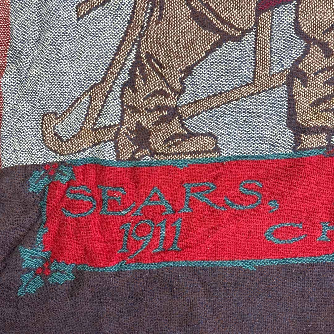 Sears】 vintageラグ カーペット サンタ クリスマス 2084 - メルカリ