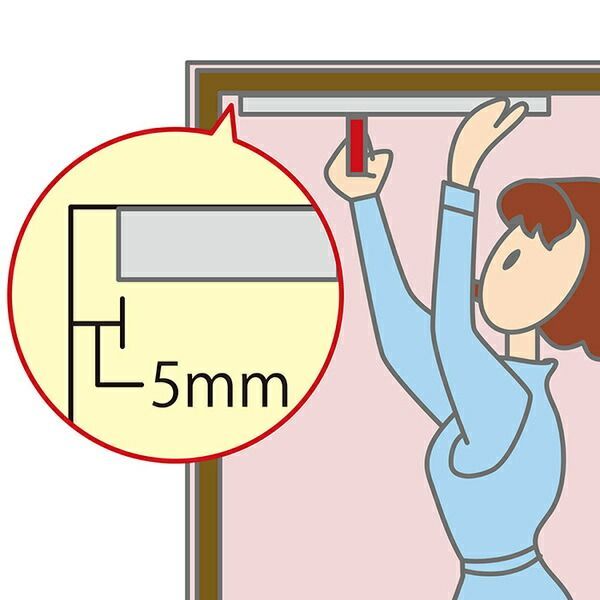 素敵に間仕切りパネルドア 窓あり