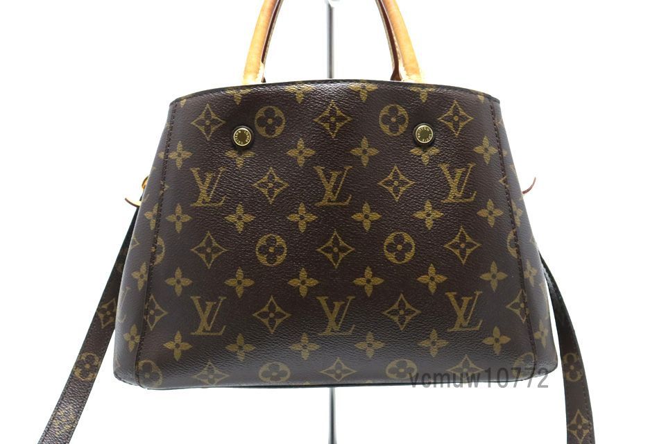 近年モデル希少美中古■LOUIS VUITTON モノグラム モンテーニュBB レザー 2way ハンドバッグ ルイヴィトン■0829pp25322