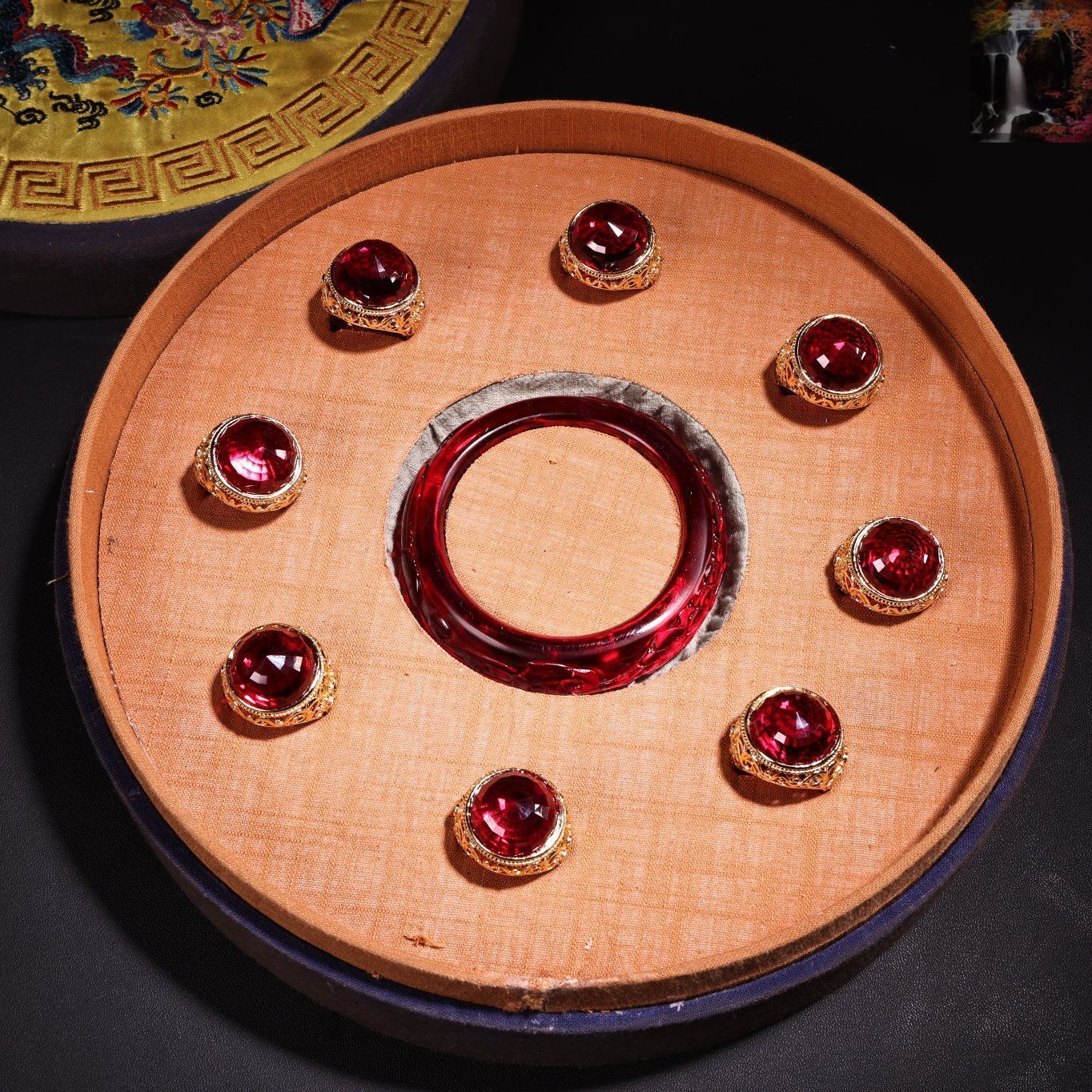 旧家蔵出し 清宮蔵 紅寶石 指輪 腕輪 裝身具 根付 供養品 古美術品 収集家lljh