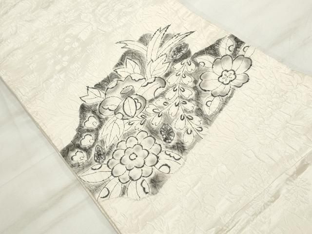平和屋着物◎太鼓柄袋帯 ふくれ織 辻が花 正絹 逸品 DAAV0720qa