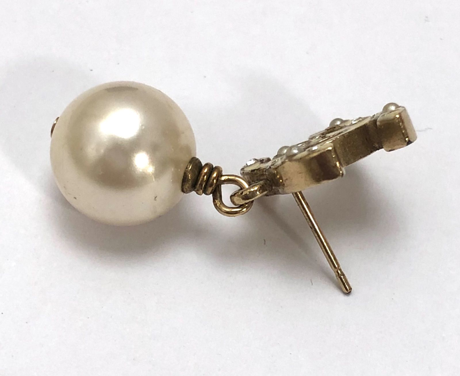 シャネル ピアス 片耳 07※A ココマーク フェイクパール CHANEL