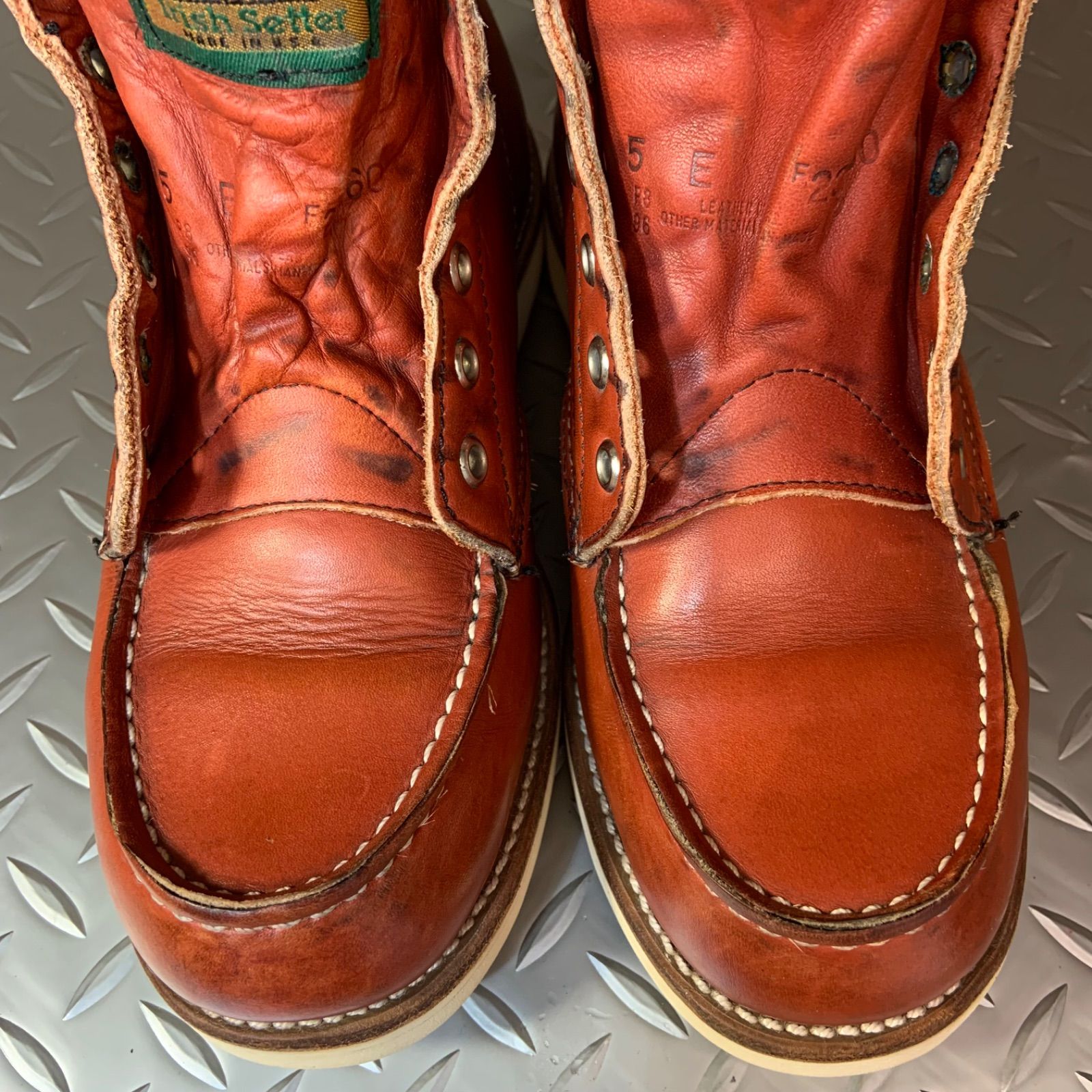 ☆REDWING 875 半円犬タグ 1996年製 US5E JP23㎝ VINTAGE レッド ☆REDWING 875 半円犬タグ 1996年製 US5E JP23㎝ VINTAGE レッド