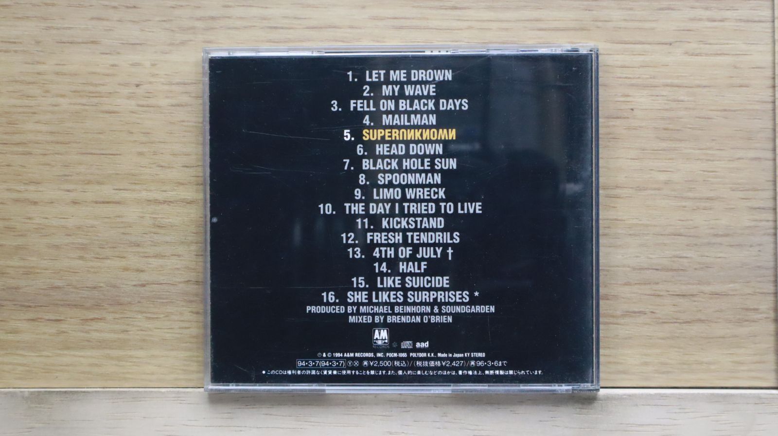 激レア soundgarden サウンドガーデン 1994年製ヴィンテージ 国内盤CD☆サウンドガーデン/Soundgarden□ スーパーアンノウン