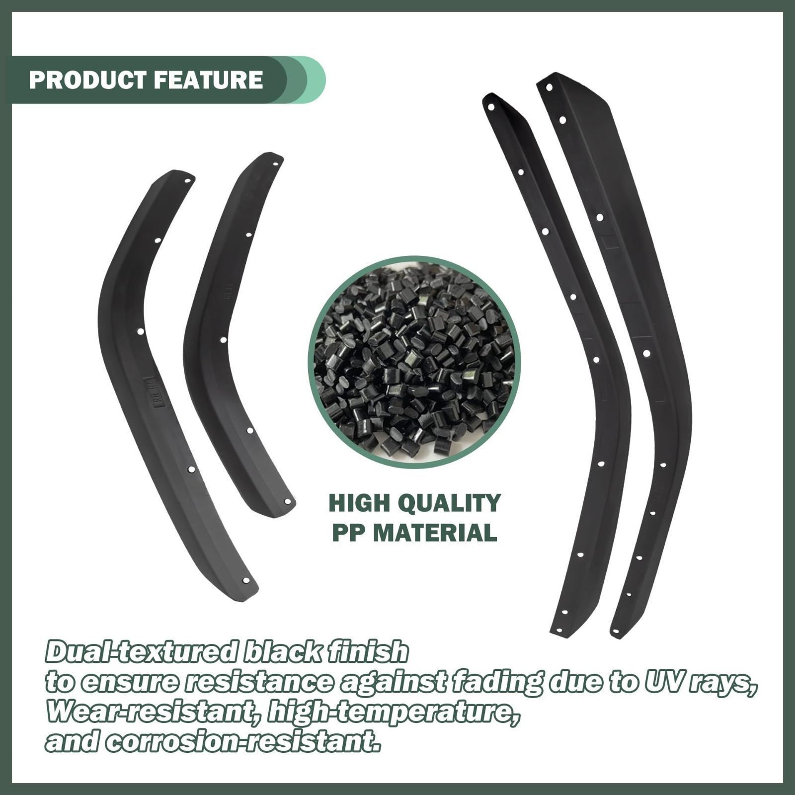 前後泥除け延長キット 2007-2018年式 ジープ ラングラー JK PC素材 FFCRYSTALESIA_COM